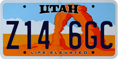 UT license plate Z146GC