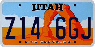 UT license plate Z146GJ