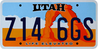 UT license plate Z146GS