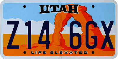 UT license plate Z146GX