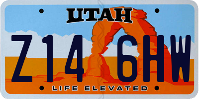 UT license plate Z146HW
