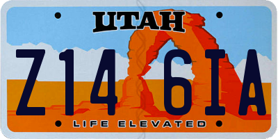 UT license plate Z146IA