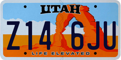 UT license plate Z146JU