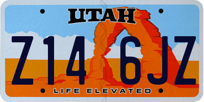 UT license plate Z146JZ