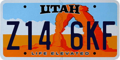 UT license plate Z146KF
