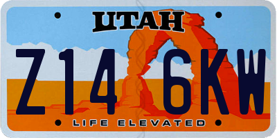 UT license plate Z146KW