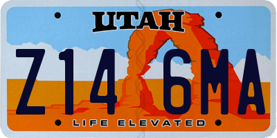 UT license plate Z146MA