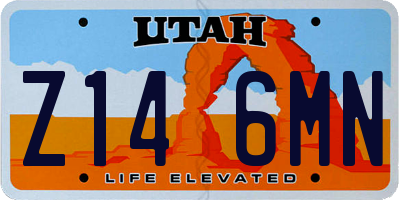 UT license plate Z146MN