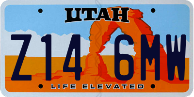 UT license plate Z146MW