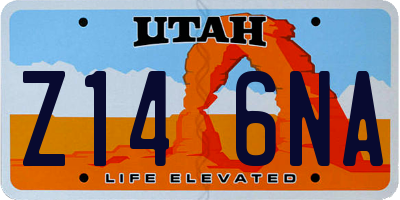 UT license plate Z146NA