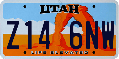 UT license plate Z146NW
