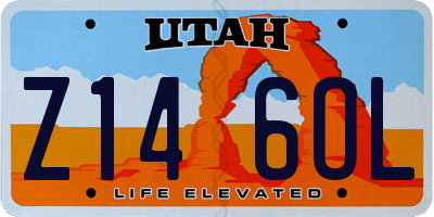 UT license plate Z146OL
