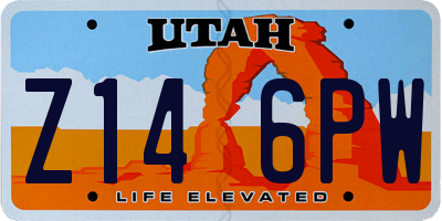 UT license plate Z146PW