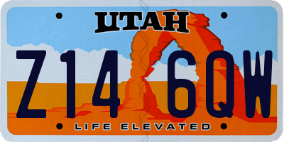 UT license plate Z146QW