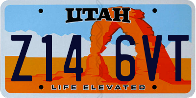 UT license plate Z146VT