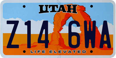 UT license plate Z146WA