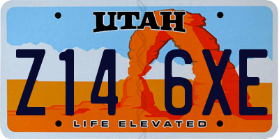 UT license plate Z146XE