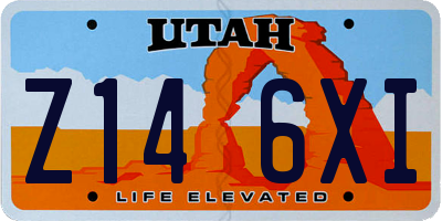 UT license plate Z146XI