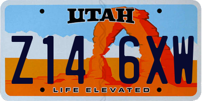 UT license plate Z146XW