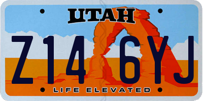 UT license plate Z146YJ