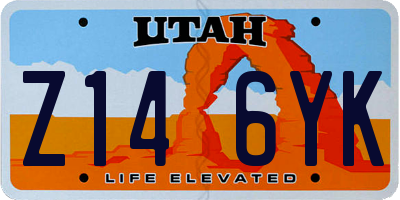 UT license plate Z146YK