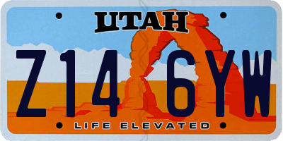 UT license plate Z146YW
