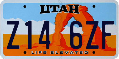 UT license plate Z146ZF