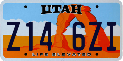 UT license plate Z146ZI