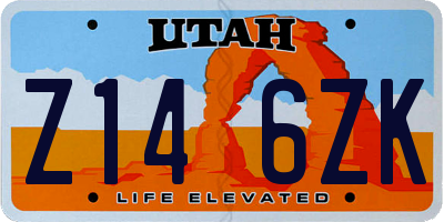 UT license plate Z146ZK