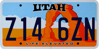 UT license plate Z146ZN