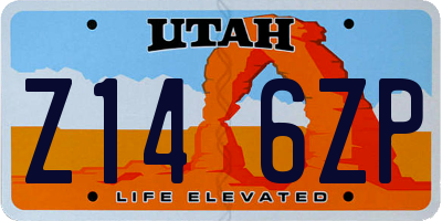 UT license plate Z146ZP