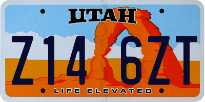 UT license plate Z146ZT