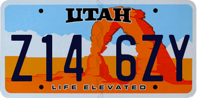 UT license plate Z146ZY