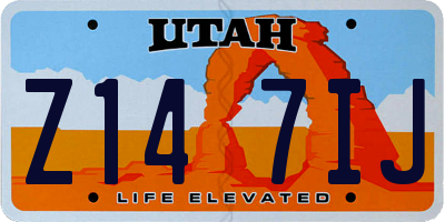 UT license plate Z147IJ