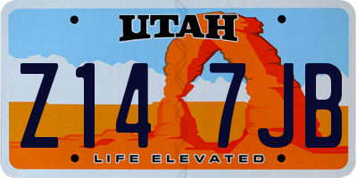 UT license plate Z147JB