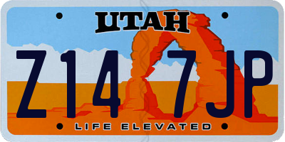 UT license plate Z147JP