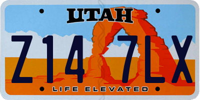 UT license plate Z147LX