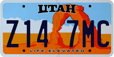 UT license plate Z147MC