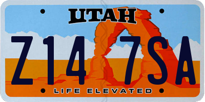 UT license plate Z147SA