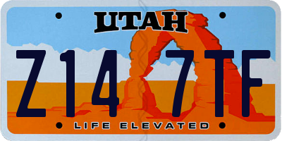 UT license plate Z147TF