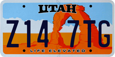 UT license plate Z147TG