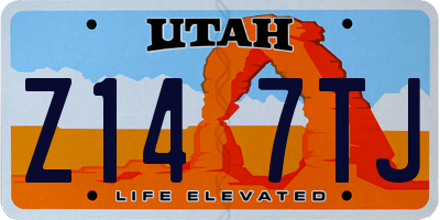 UT license plate Z147TJ