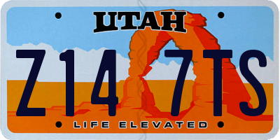 UT license plate Z147TS