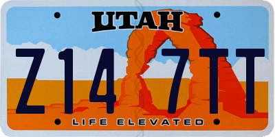 UT license plate Z147TT