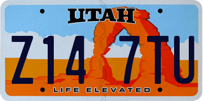 UT license plate Z147TU