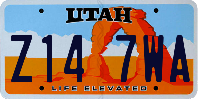 UT license plate Z147WA