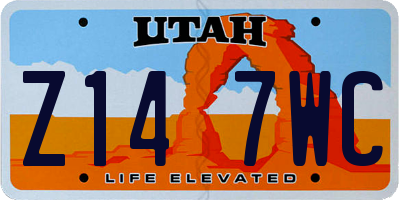 UT license plate Z147WC