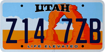 UT license plate Z147ZB