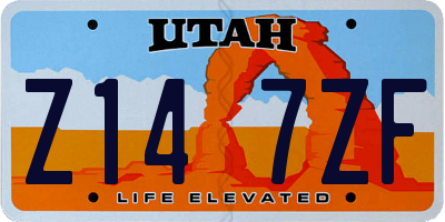 UT license plate Z147ZF