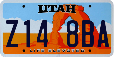 UT license plate Z148BA